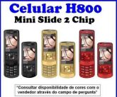 Celular Mini H800 - Com 2 Chips, Rádio Fm, Bluetooth, Câmera