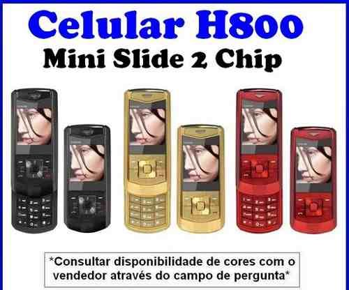 Celular Mini H800 - Com 2 Chips, Rádio Fm, Bluetooth, Câmera
